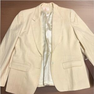 Pendleton 100% virgin wool jacket blazer ivory size 14 women’s